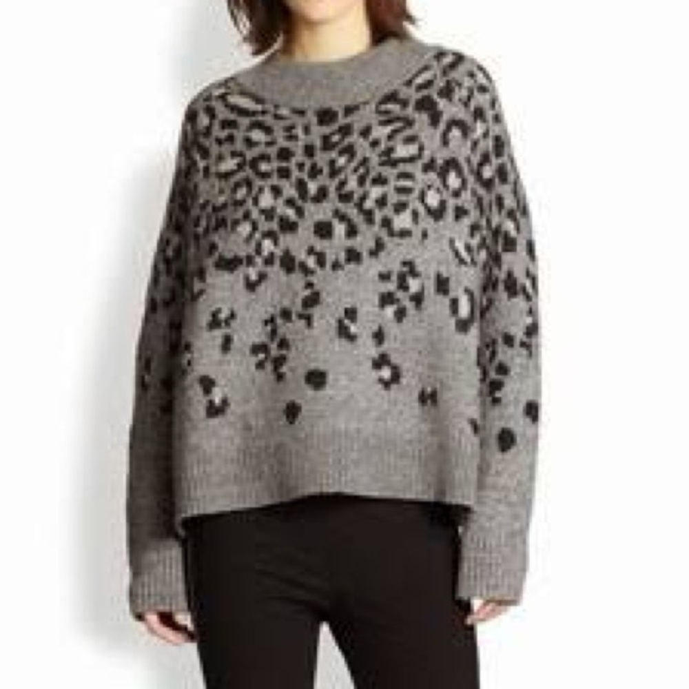 Rag & Bone Leopard Print Crewneck Sweater